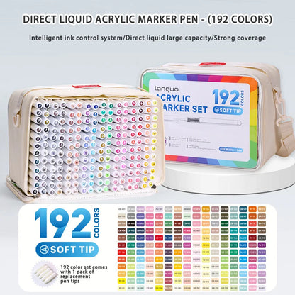 Languo 9pcs/box Soft Brush Acrylic Marker Pen Set，DIY Hand Drawn,Paint Art Markers pens,Student Graffiti Acrylic Paint Pens,M720 Beauty World Shop