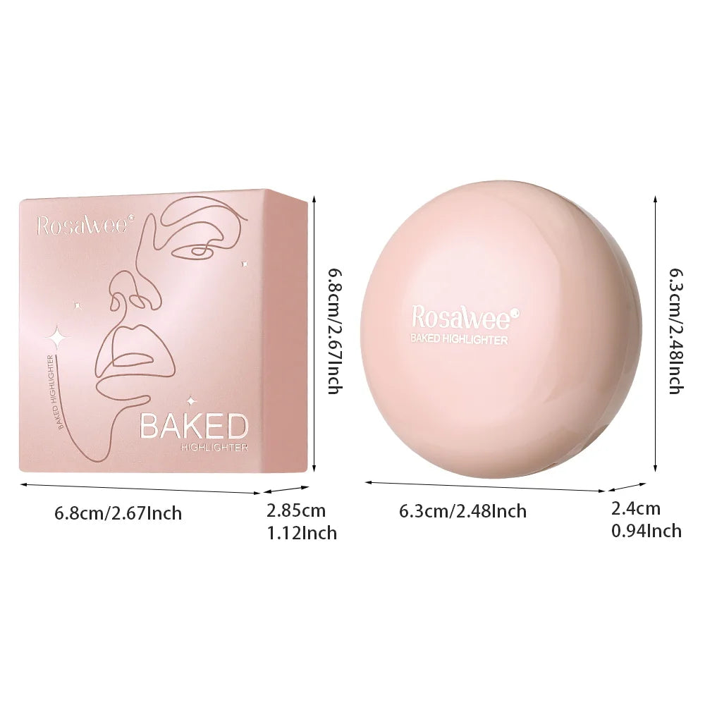 Long-lasting Waterproof Fine Shimmer Highlighter, Natural Glossy Effect, Brighten the Contour and Modify the Face Beauty World Shop