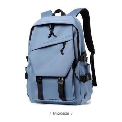 One 15 Inch Polyester Waterproof Solid Color Simple Men's Backpack Fashion Couple Student Computer Backpack Beauty World Shop