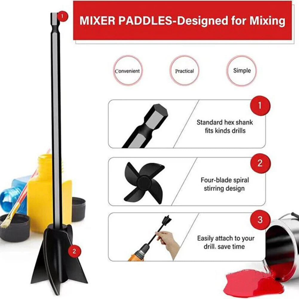 Epoxy Mixer Paint Drill Attachment Paddle Consistency Liquids Resin Head Stirrer Mixer Paint Resin Attachment With Drill Chuck Beauty World Shop
