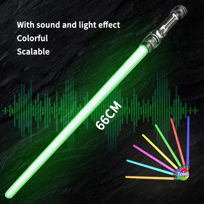 2-in-1 Lightsaber Telescopic Flash Sword Toy Red & Blue or 7 Colours for Kids Gift Party Favors Dress Up Rave Prop with Sound Beauty World Shop