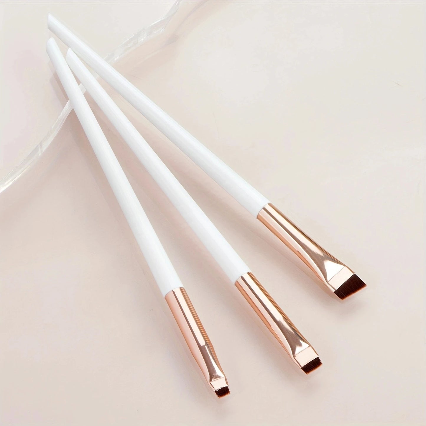 Ultra-Thin Eyebrow Brush Set -3Pcs Angled Precision Eyeliner MakeupBrushes, Synthetic Bristles Slanted Eyeshadow Eye Brow Tintin Beauty World Shop