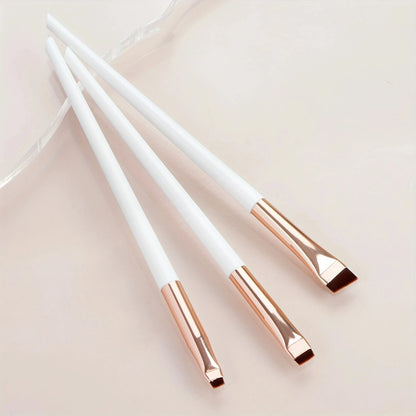 Ultra-Thin Eyebrow Brush Set -3Pcs Angled Precision Eyeliner MakeupBrushes, Synthetic Bristles Slanted Eyeshadow Eye Brow Tintin Beauty World Shop