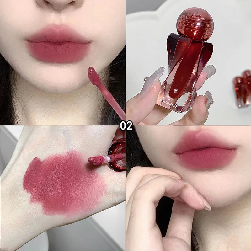 Artistic Soft Mist Mousse Lip Glaze Velvet Matte Lipstick Holding Makeup Not Easy to Sticky Cosmetics Lipstick Beauty Trend Shop