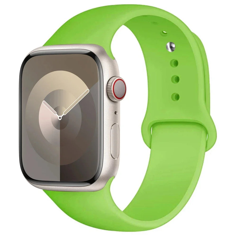Silicone Band For Apple Watch strap 44mm 45mm 40mm 41mm 42-38mm 45 mm sport bracelet iwatch series 8 7 6 5 4 3 SE 9 Ultra 2 49mm Beauty World Shop