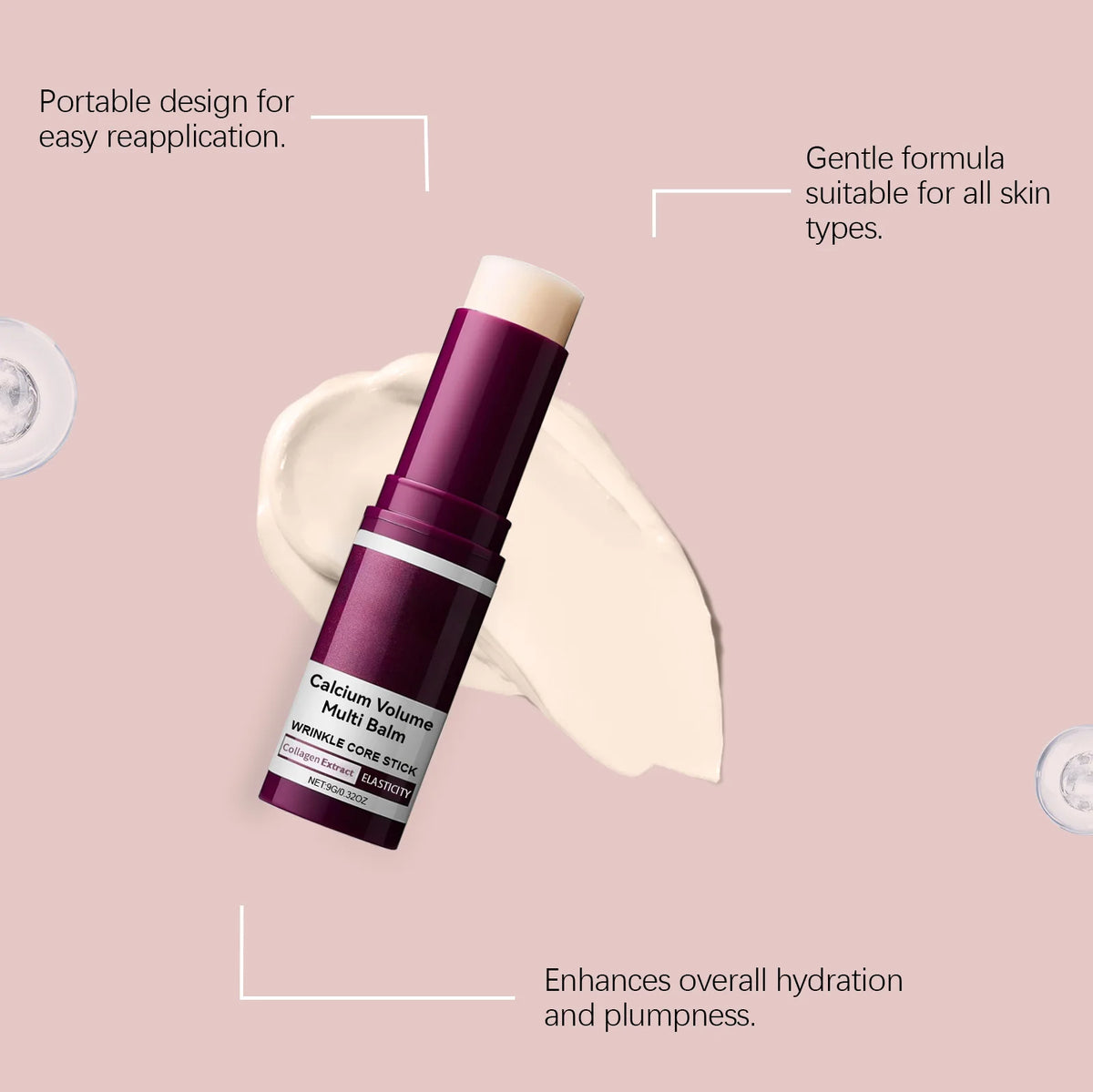Korean Calcium Volume Multi Balm Stick Collagen Facial Moisturizing Stick Lip Balm Anti-wrinkle Cream Firming Soften Skin Care Beauty World Shop