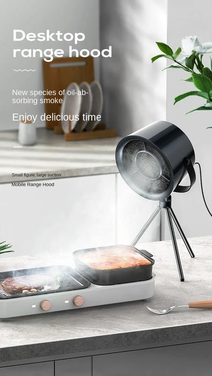 New USB Desktop Range Hoods Portable USB Powered Exhaust Fan Small Kitchen Hood Extractor Barbecue Large Suction Cooker Hood Beauty World Shop