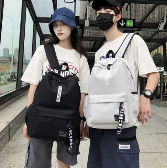 Fashion trend backpack backpack for men and women junior high school high school student bag large capacity korean version of th Beauty World Shop