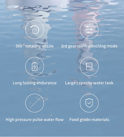 Teeth Water Flosser Electric Oral Irrigator Portable Home Dental Cleaning Teeth Rechargeable Waterproof Teeth Cleaner Oral Care Beauty World Shop