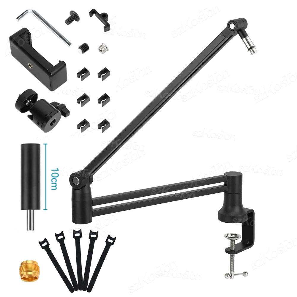 Adjustable Microphone Boom Arm Extended Riser with Cable Management Low Profile Mic Arm Gaming Microphone Stand for AM8 K688 A8 Beauty World Shop