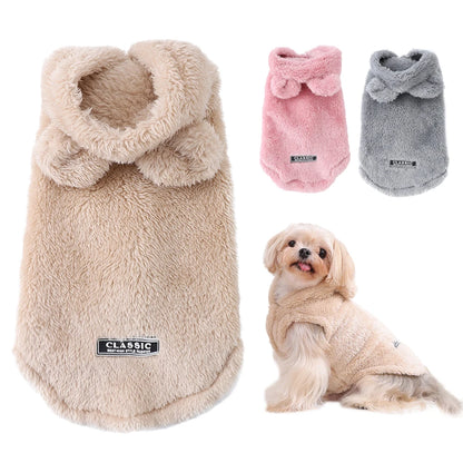 Winter Pet Puppy Hoodie Sweater For Small Medium Dogs Cats Warm Fleece Dog Clothes Coat Yorkshire Chihuahua Jacket Pug Costume Beauty World Shop
