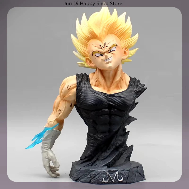 16.5cm Dragon Ball Majin Vegeta Bust Anime Action Figure Model Statue Collection Desktop Decoration Ornament Toys Boys Gifts Beauty World Shop
