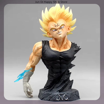 16.5cm Dragon Ball Majin Vegeta Bust Anime Action Figure Model Statue Collection Desktop Decoration Ornament Toys Boys Gifts Beauty World Shop