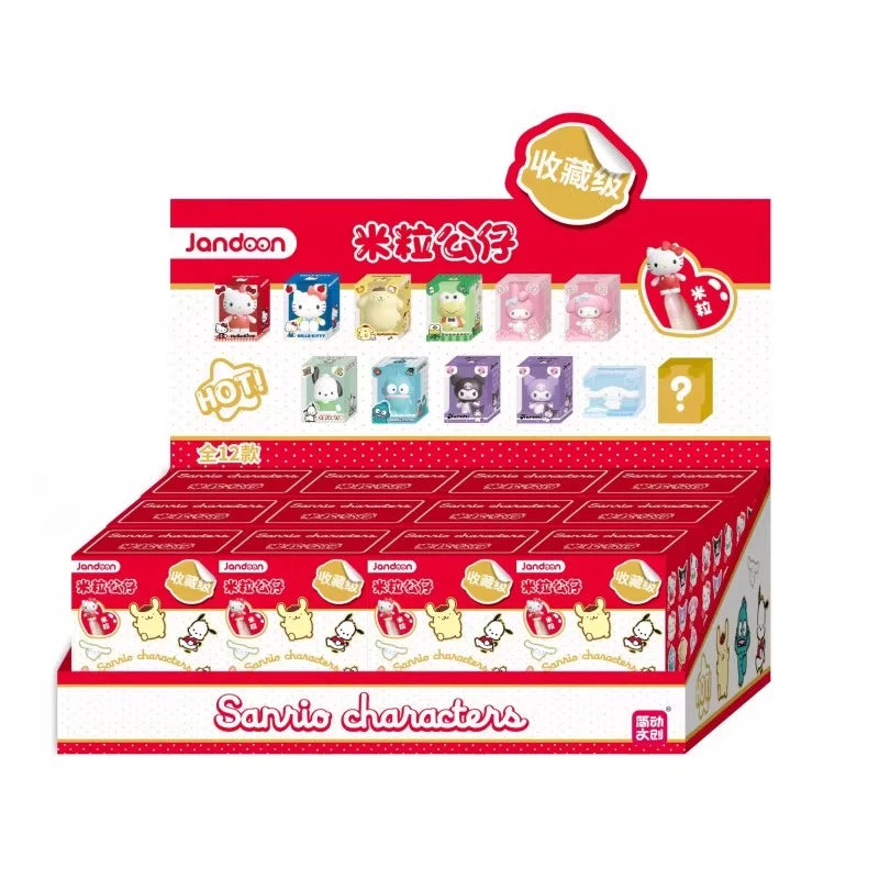 Sanrio Characters Sanrio Family Mini Figurine Series Blind Box Mini Doll Kt Cat Melody Kuromi Office Desktop Decoration Toy Gift Beauty World Shop