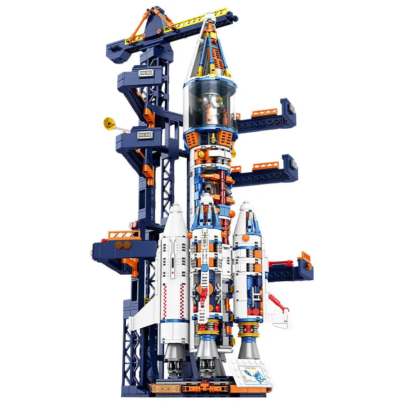 Manned Rocket Model Building Blocks Space Station Construction Toy Rocket Bricks City Architecture Kids STEM Toys Beauty World Shop