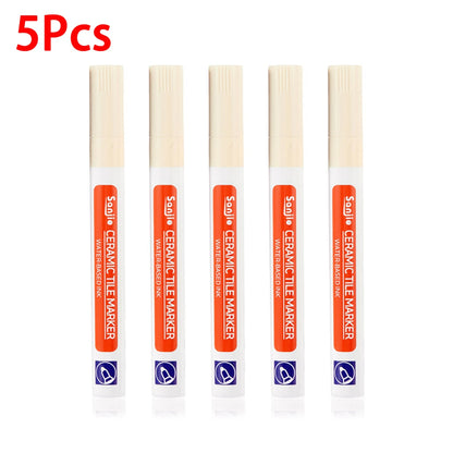 1Pcs Waterproof Ceramic Tile Grout Marker Pen, White Tile Repair Pen with Anti-Mold Filler, Bathroom Floor Tile Gap Cleaning Pen Beauty World Shop