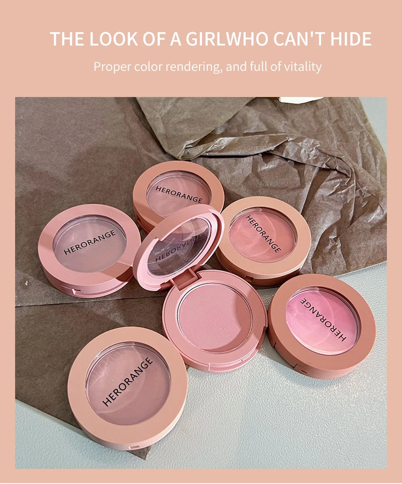 HERORANGE Creamy Blush Soft Matte Natural Color Long Lasting Daily Cheek Makeup For Women Beauty World Shop