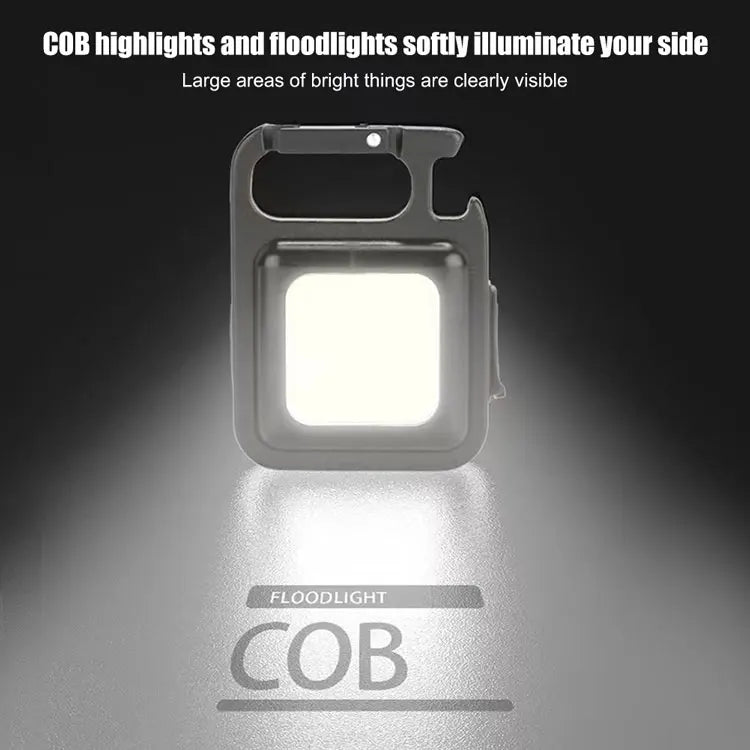 COB LED Mini Flashlight Super Bright EDC Keychain Light Outdoor Emergency Camping Pocket Lamp With Tail Magnet Corkscrew Beauty World Shop