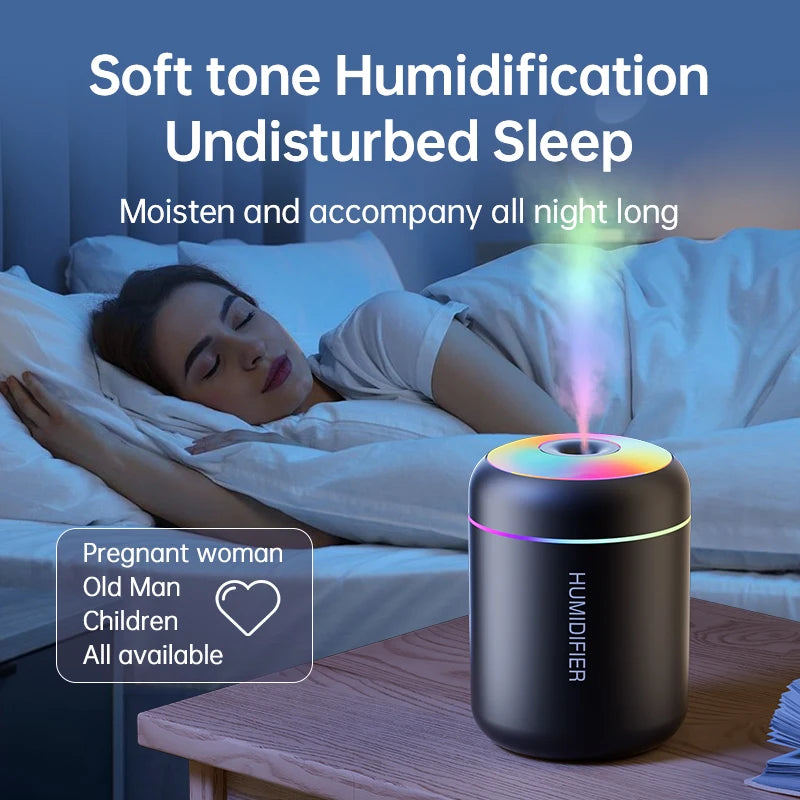180ML Mini Air Humidifier USB Electric Aroma Diffuser Essential Oil Purifier Aromatherapy Mist Maker Lights For Car Home Bedroom Beauty World Shop