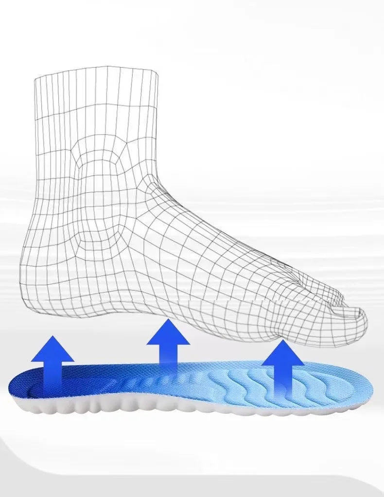 4D Cloud Technology Sports Insoles for Shoes PU Sole Soft Breathable Shock Absorption Cushion Running Orthopedic Care Insoles Beauty World Shop
