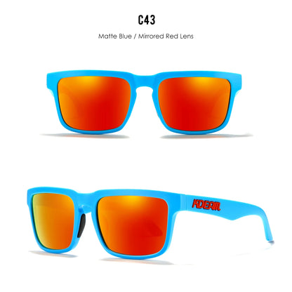 KDEAM Men's Polarized Sunglasses Square Casual Outdoors Sun Glasses Women Unisex Sunglass For Couple With Zipper Case Beauty World Shop