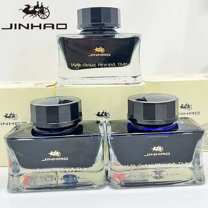 Jinhao Premium 50ml Fountain Pen Ink - Smooth Black/Blue/Blue Black Calligraphy Ink - Ideal for Writing and Beauty World Shop