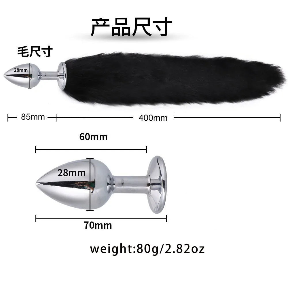 Cute Fox Tail Anal Plug Bow-Knot Soft Cat Ears Headbands Collar Erotic Cosplay Couples Accessories SM Sex Toys for Female Male Beauty World Shop