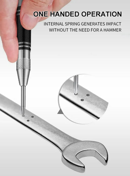 2pc Spring Type Automatic Center Punch Locator Glass Striker Window Breaker Punch Centering Punch Punch Tool Beauty World Shop