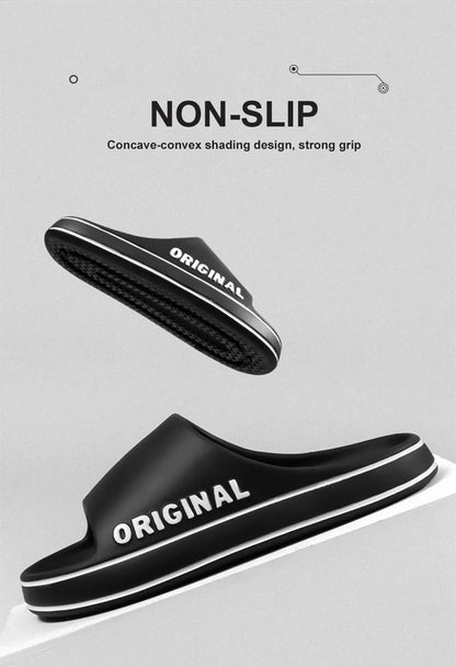 Feslishoet Summer Cool Women Men Slippers Soft Sandals Women Beach Casual Shoes Light EVA Slides Brand Sandals Outdoor Beauty World Shop