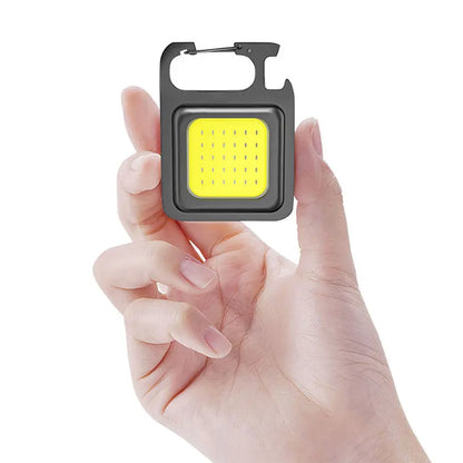 COB LED Mini Flashlight Super Bright EDC Keychain Light Outdoor Emergency Camping Pocket Lamp With Tail Magnet Corkscrew Beauty World Shop