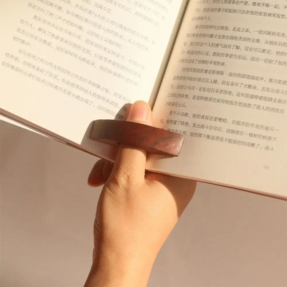 Hot Wooden Thumb Bookmark One Hand Reading Thumb Book Support Book Page Holder For Office Book Lovers Fast DIY Reading Aid Tools Beauty World Shop