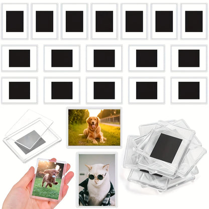 Small photo frame 12/20Pcs Blank Photo Frame Insert Fridge Magnets, Mini Magnetic Refrigerator Photo Picture Frames Beauty World Shop