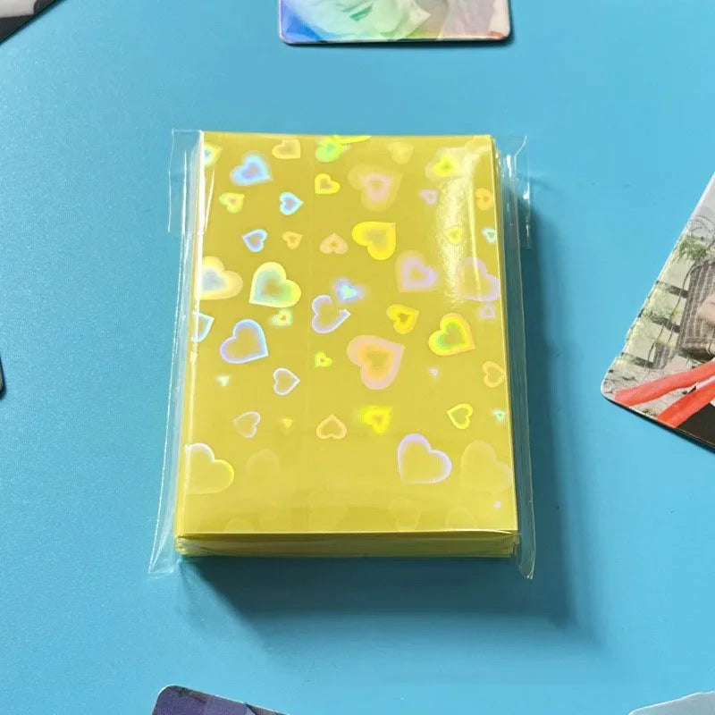 50PCS Heart Sleeves Color Photo Card Sleeve Photocard Holder Kpop Popcorn Sleeves Photo Card Packaging BQ01 Beauty World Shop