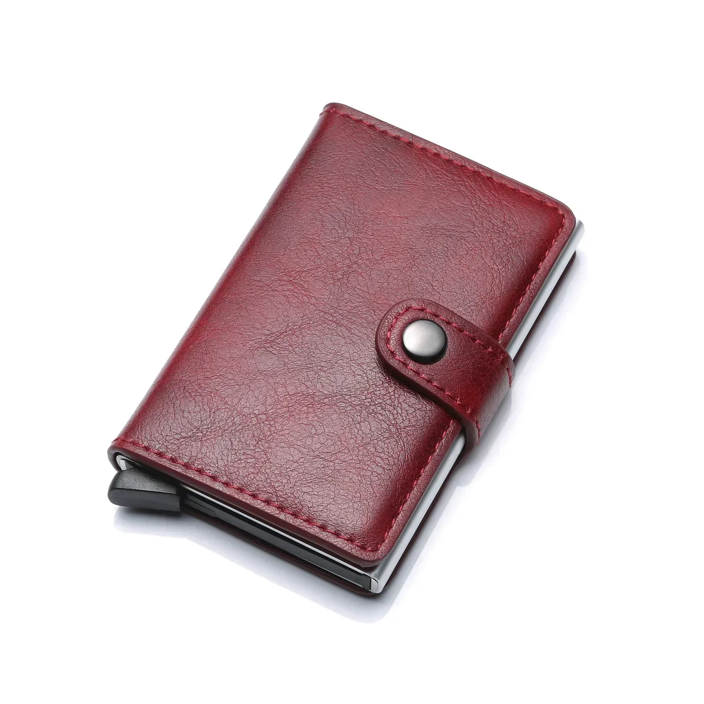 Rfid Credit Card Holder Men Wallets Luxury Small Smart Wallet Metal Business Mini Cardholder Case Women Minimalist Walet for Men Beauty World Shop