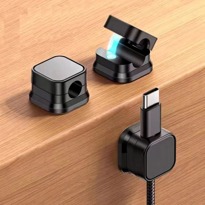 10Pcs Magnetic Cable Holder Self Adhesive Cord Clip Smooth Pulling Charging Cable Keeper Wire Clip for Car/Home/Office Beauty Trend Shop
