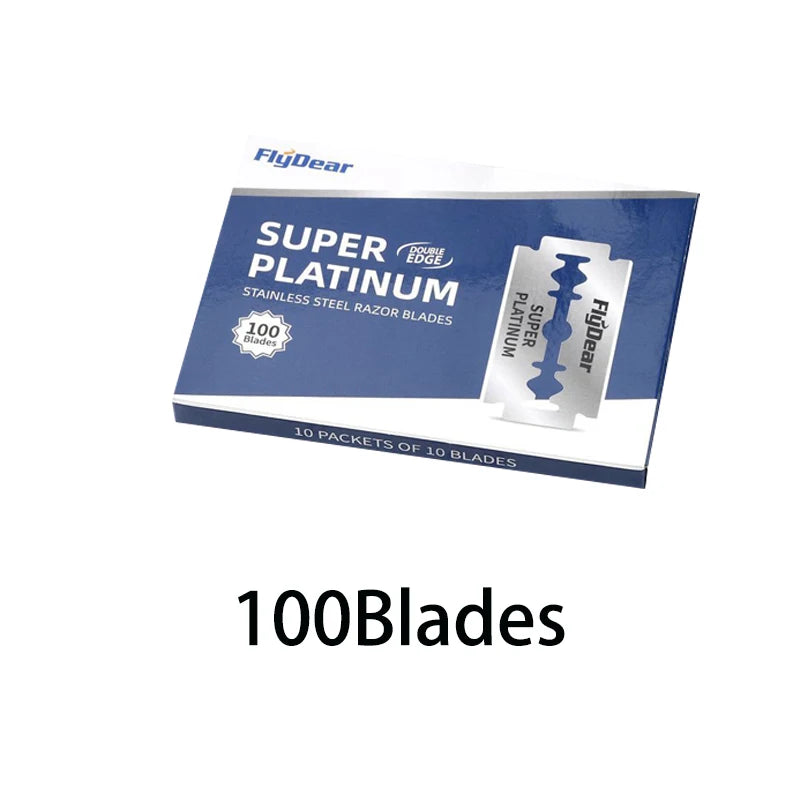Stainless steel double-sided shaver, men's shaver, sharp blade replaceable, old-fashioned shaver,suitable for hair removal Beauty World Shop