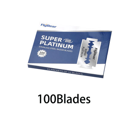 Stainless steel double-sided shaver, men's shaver, sharp blade replaceable, old-fashioned shaver,suitable for hair removal Beauty World Shop