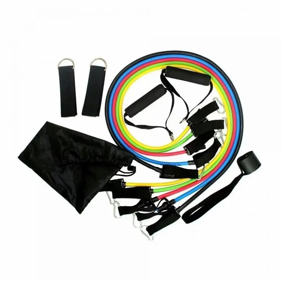 11PCS Fitness Bodybuilding Elastic Bands Pull Rope Workout Bands Resistance Bands Latex Tubes Pedal Excerciser Crossfit Fit Beauty World Shop