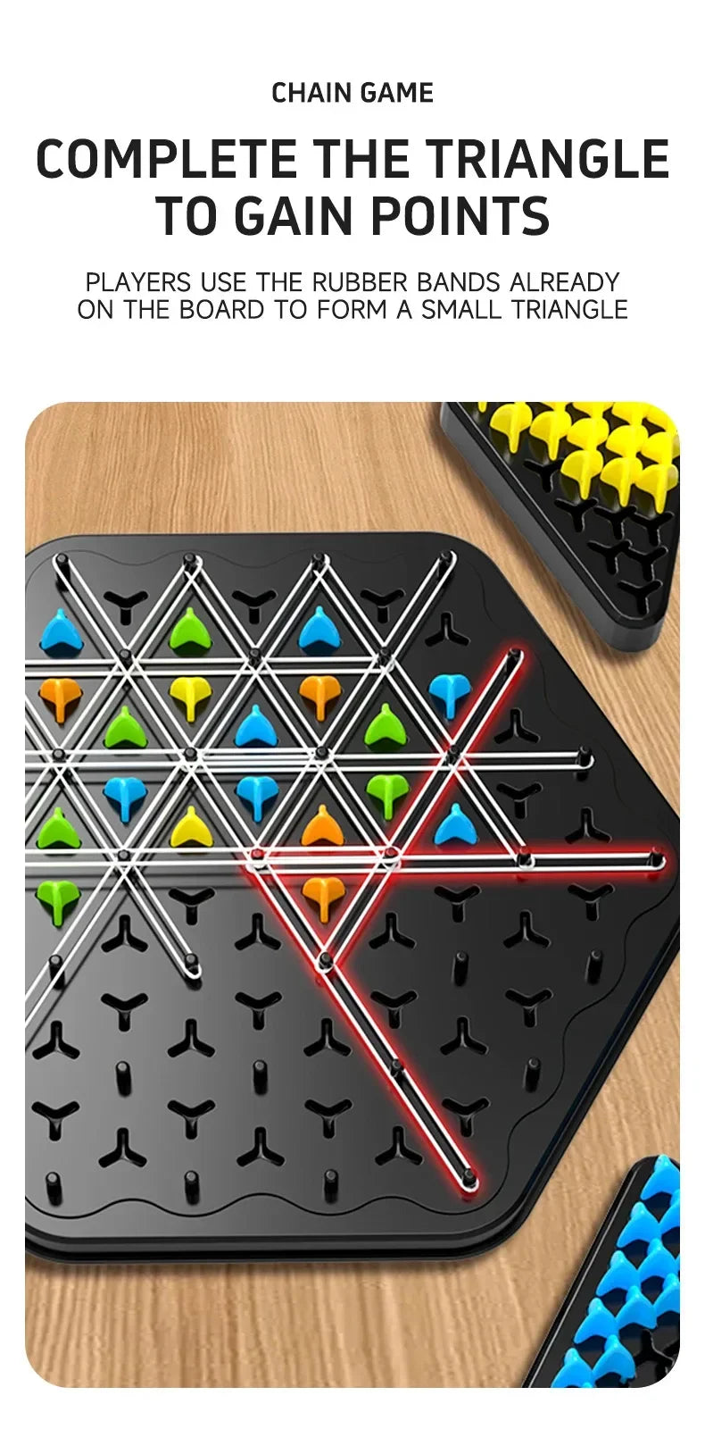 Chain Triangle Chess Splendor Duel Board Game Strategy Game for Kids and Adults Fun Family Game Logic Chess Track Tables Game Beauty World Shop