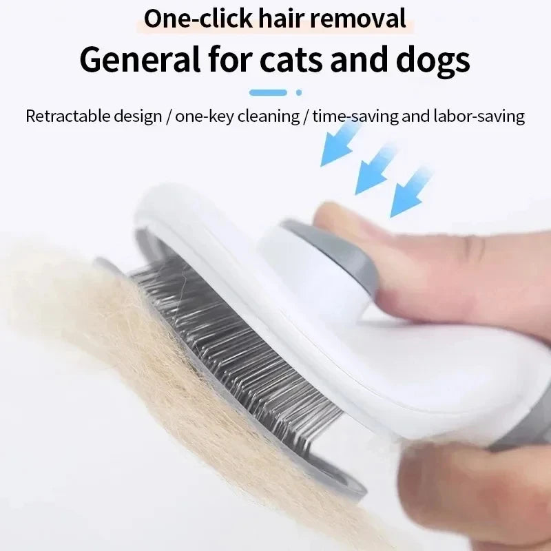 Pet Dog Brush Cat Comb Self Cleaning Pet Hair Remover Brush For Dogs Cats Grooming Tools Pets Dematting Comb Dogs Accessories Beauty World Shop