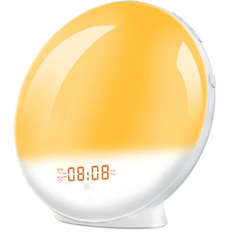 Sunrise Alarm Clock Wake Up Light Clock Sunrise/Sunset Simulation Digital Clock with Night Light FM Radio Desk Clocks Beauty World Shop