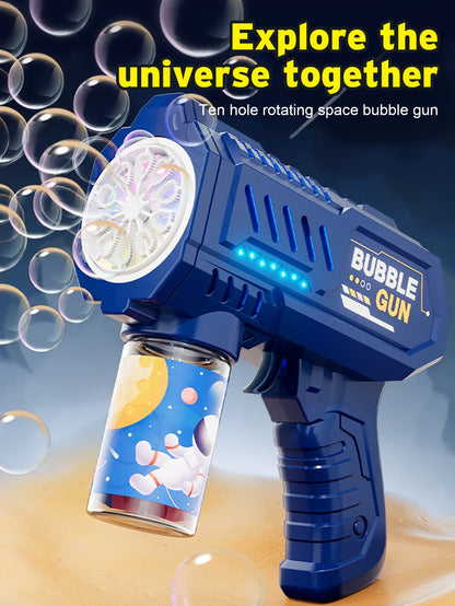 Fully Automatic Bubble Gun Rocket Bubbles Machine Automatic Blower with Bubble Liquid Toy for Kids Beach Outdoor Bubble Gifts Beauty World Shop