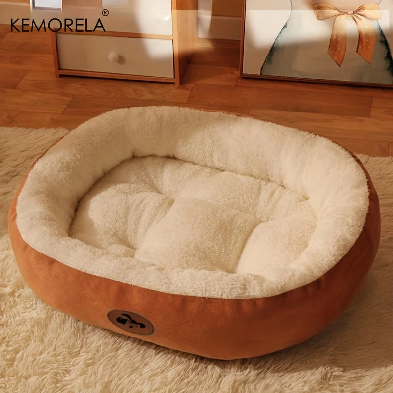 Cozy Oval Snuggle Pet Bed, Plush & Thickened Cat Bed Warm and Secure Bed for Cats and Small Medium Dogs, All Seasons Beauty World Shop