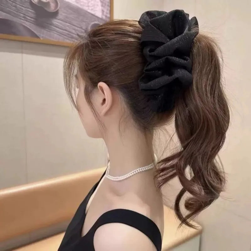 High-Grade Temperament Cloud Bubble Mesh Silver Silk Hair Clip For Women Beauty Trend Shop