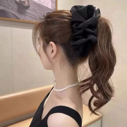 High-Grade Temperament Cloud Bubble Mesh Silver Silk Hair Clip For Women Beauty Trend Shop