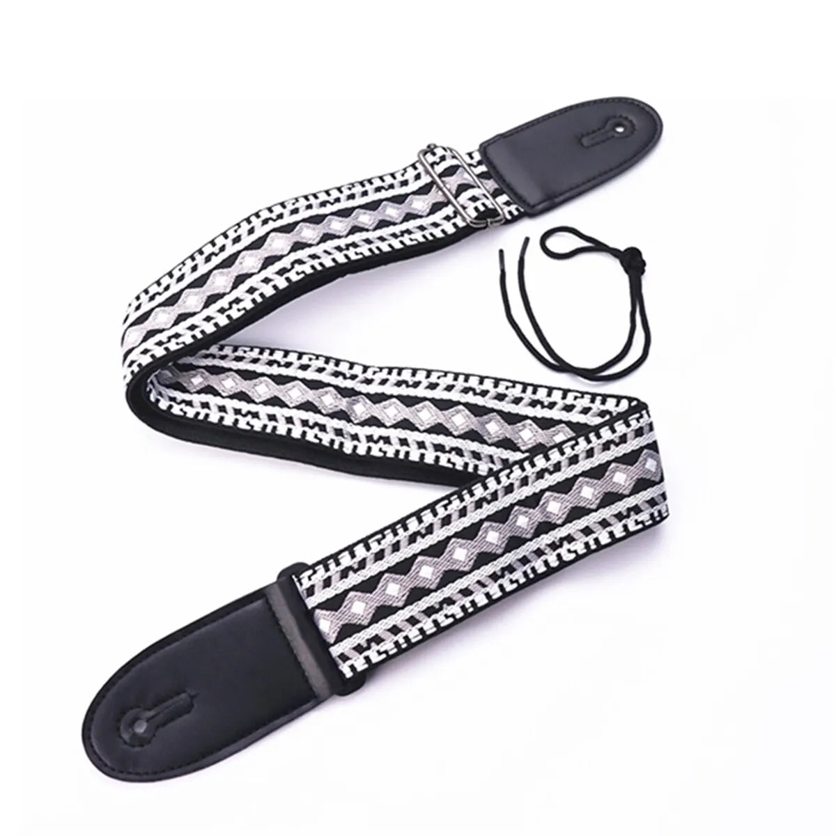 Embroidered Print Guitar Strap Vintage Ethnic Style Adjustable Strap for Folk Electric Guitar Bass Ukulele Guitar Accessories Beauty World Shop