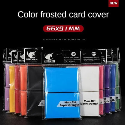100Pcs/Set 66x91mm Matte Standard Size Card Sleeves TCG Trading Cards Protector for Tarot Shield Board Games Magical Cover PKM Beauty World Shop