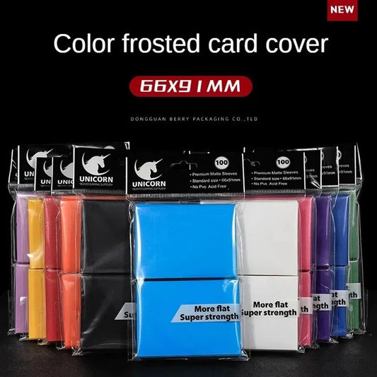 100Pcs/Set 66x91mm Matte Standard Size Card Sleeves TCG Trading Cards Protector for Tarot Shield Board Games Magical Cover PKM Beauty World Shop