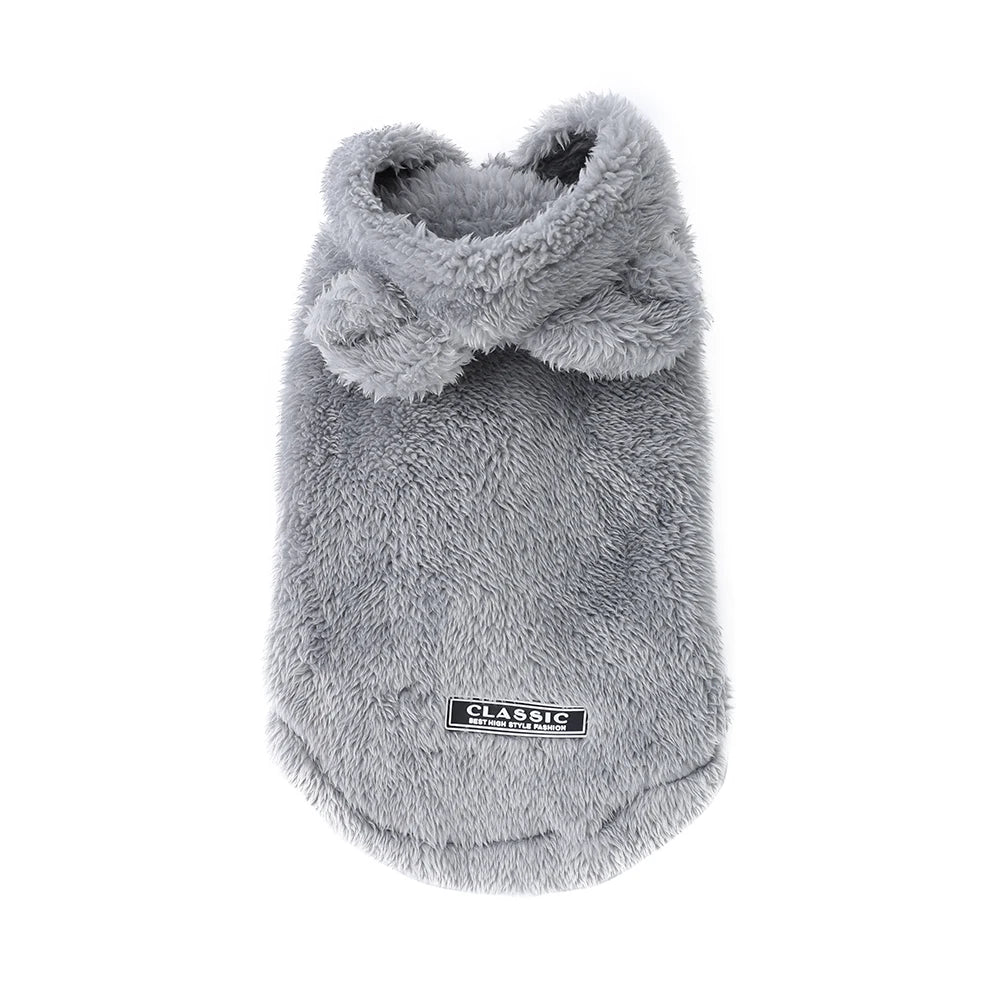 Winter Pet Sweater Coat Cute Ear Soft Hoddie Kitten Clothes Cozy Fleece Costume For Small Dogs Cats Sphynx Cat Yorkshire Outfits