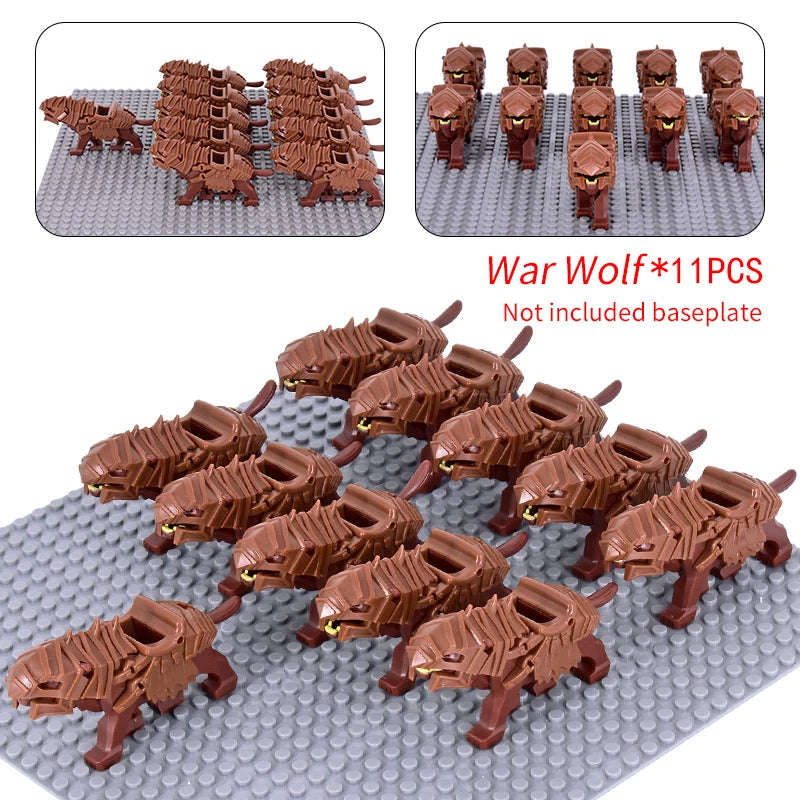 Medieval Military Sets Cavalry Figures War Horse Animals Building Blocks Parts Knight Weapons Accessories Toys for kids gifts Beauty World Shop